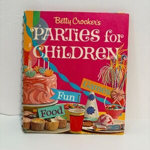 Betty Crocker Parties for Children Vintage 1964 Spiral Cookbook Kids Great